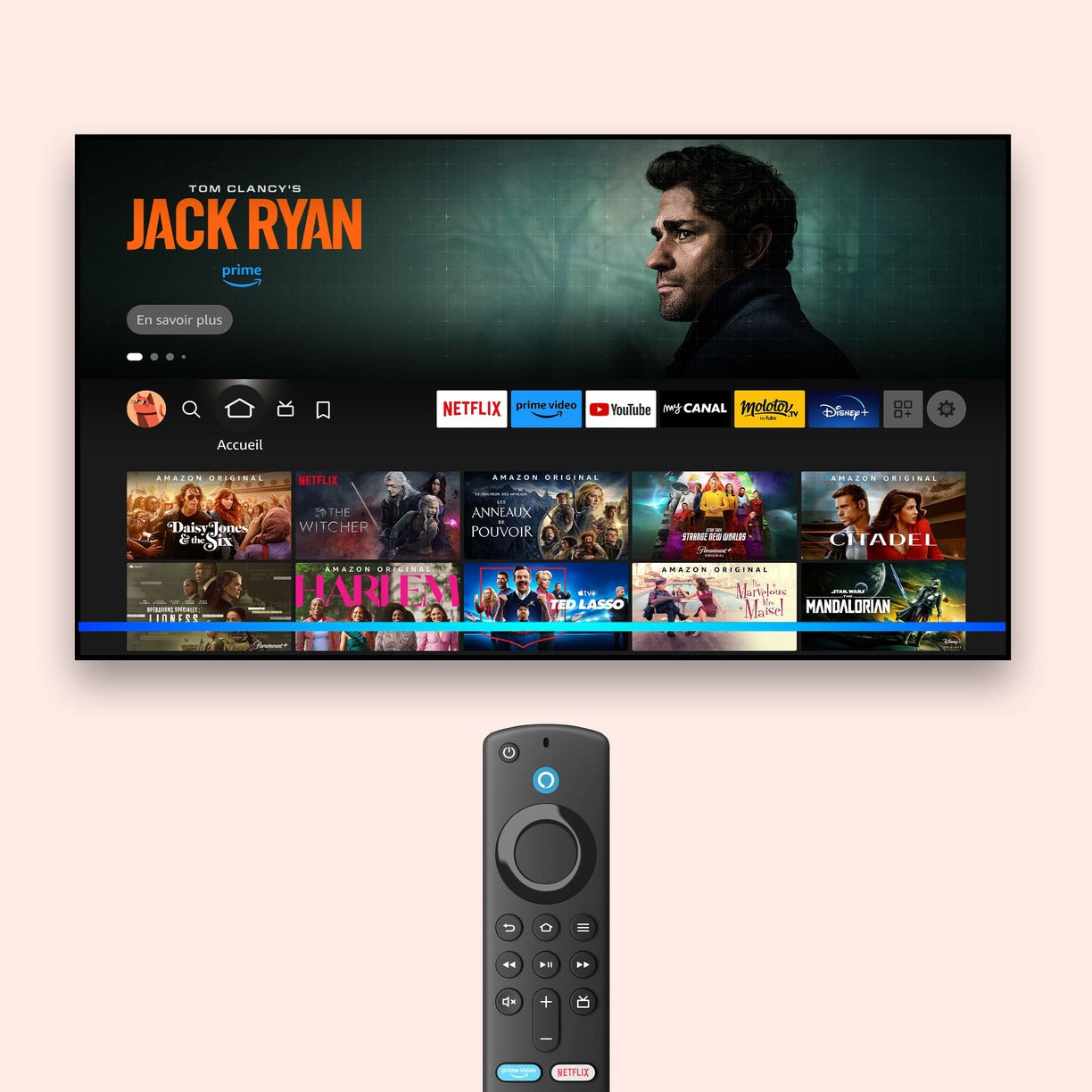 Nouvel Amazon Fire TV Stick 4K (2ème génération) + télécommande vocale Alexa (3ème génération)